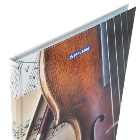 Дневник для музыкальной школы 140х210 мм, 48 л., твердый, BRAUBERG, выборочный лак, справочный материал, "Симфония", 103601