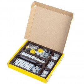 Конструктор металлический ЮНЛАНДИЯ "Для уроков труда №2", развивающий, 290 элементов, 104680