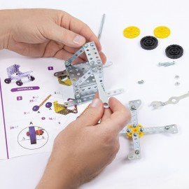 Конструктор металлический ЮНЛАНДИЯ "Для уроков труда №2", развивающий, 290 элементов, 104680