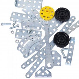 Конструктор металлический ЮНЛАНДИЯ "Для уроков труда №3", развивающий, 292 элемента, 104681