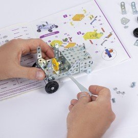 Конструктор металлический ЮНЛАНДИЯ "Для уроков труда №3", развивающий, 292 элемента, 104681