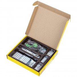 Конструктор металлический ЮНЛАНДИЯ "Для уроков труда №6", развивающий, 146 элементов, 104684