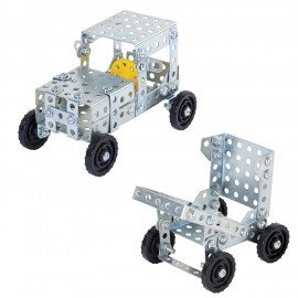 Конструктор металлический ЮНЛАНДИЯ "Для уроков труда №6", развивающий, 146 элементов, 104684