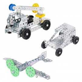 Конструктор металлический ЮНЛАНДИЯ "Для уроков труда №6", развивающий, 146 элементов, 104684