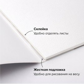 Альбом для акварели, бумага ИТАЛИЯ 200 г/м2 25% хлопок 245х345 мм, 10 л., BRAUBERG ART PREMIERE, 105911