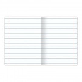 Тетрадь ЗЕЛЁНАЯ обложка, 12 л., линия с полями, офсет, ПЗБМ, 19988