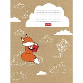 Тетрадь 18 л., HATBER, клетка, обложка картон, "Забавные читатели" (5 видов в спайке), 18Т5В1