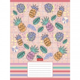 Тетрадь 18 л., HATBER, клетка, обложка картон, "Фруктис" (5 видов в спайке), 18Т5В1