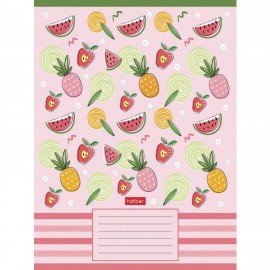 Тетрадь 18 л., HATBER, клетка, обложка картон, "Фруктис" (5 видов в спайке), 18Т5В1