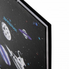 Дневник 1-4 класс 48 л., твердый, ЮНЛАНДИЯ, глянцевая ламинация, с подсказом, "SpaceX", 106351