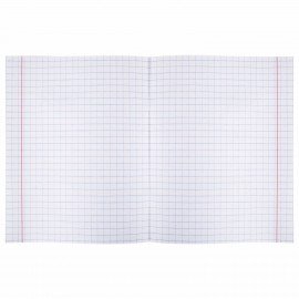 Тетрадь ЗЕЛЁНАЯ обложка 12 л., крупная клетка с полями, офсет, "ПЗБМ", 19957