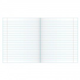 Тетрадь ЗЕЛЁНАЯ обложка 24 л., линия с полями, офсет, "ПЗБМ", 19841