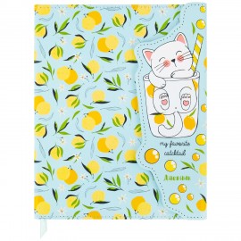 Дневник 1-11 класс 48 л., кожзам (твердая), магнитный клапан, ЮНЛАНДИЯ, "Котик", 106562