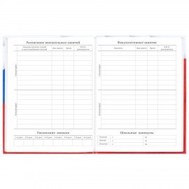 Дневник 5-11 класс 48 л., твердый, BRAUBERG, глянцевая ламинация, с подсказом, "Герб", 106625