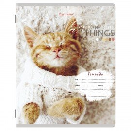 Тетради 12 л. КОМПЛЕКТ 10 шт. BRAUBERG, клетка, обложка картон, ПИТОМЦЫ, 106663