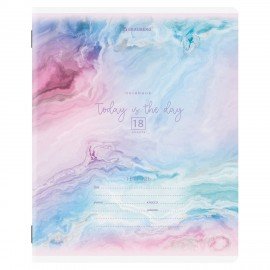 Тетради 18 л. КОМПЛЕКТ 10 шт. BRAUBERG, клетка, обложка картон, "МРАМОР", 106668