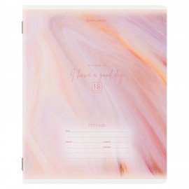 Тетради 18 л. КОМПЛЕКТ 10 шт. BRAUBERG, клетка, обложка картон, "МРАМОР", 106668