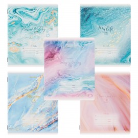 Тетради 18 л. КОМПЛЕКТ 10 шт. BRAUBERG, клетка, обложка картон, "МРАМОР", 106668