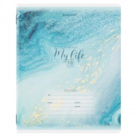 Тетради 18 л. КОМПЛЕКТ 10 шт. BRAUBERG, клетка, обложка картон, "МРАМОР", 106668