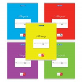 Тетради ДЭК 12 л. КОМПЛЕКТ 20 шт. BRAUBERG КЛАССИКА, линия, обложка картон, АССОРТИ (5 видов), 106727
