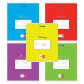 Тетради ДЭК 18 л. КОМПЛЕКТ 20 шт. BRAUBERG КЛАССИКА, линия, обложка картон, АССОРТИ (5 видов), 106729