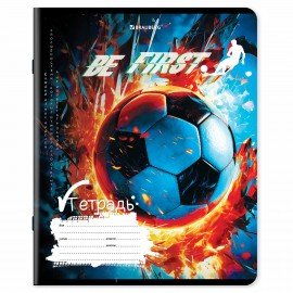 Тетради ДЭК 18 л. КОМПЛЕКТ 10 шт., BRAUBERG, клетка, обложка картон, Футбол, 106756