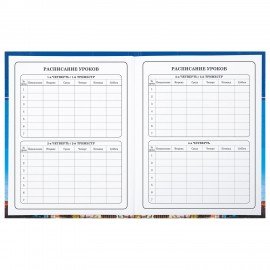 Дневник 1-4 класс 48 л., твердый, BRAUBERG, глянцевая ламинация, с подсказом, "Российский", 106832