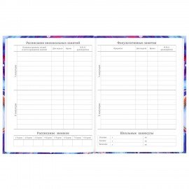 Дневник 5-11 класс 48 л., твердый, BRAUBERG, глянцевая ламинация, с подсказом, "Marble", 106879