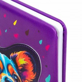 Дневник 1-4 класс 48 л., кожзам (твердая с поролоном), печать, аппликация, ЮНЛАНДИЯ, "Собачка", 106937