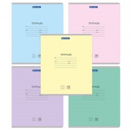 Тетради ДЭК 18 л. КОМПЛЕКТ 200 шт. BRAUBERG "КЛАССИКА NEW", клетка, обложка картон, АССОРТИ, 107036
