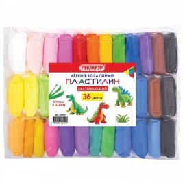 Пластилин лёгкий воздушный застывающий 36 цветов, 310 г, 3 стека, ПИФАГОР, 107041