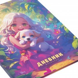 Дневник 1-4 класс 48 л., твердый, BRAUBERG, глянцевая ламинация, с подсказом, Anime Girl, 107157