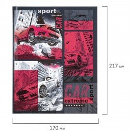 Дневник 1-11 класс 40 л., твердый, BRAUBERG, глянцевая ламинация, Авто, 107170