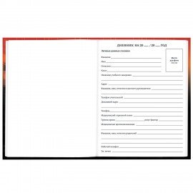 Дневник 1-11 класс 40 л., твердый, BRAUBERG, глянцевая ламинация, "Самурай", 107175