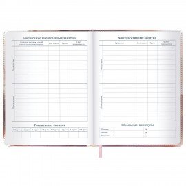 Дневник 1-11 класс 48л, кожзам (твердая), застежка, FUNSTER, Котик с рыбкой, 107229