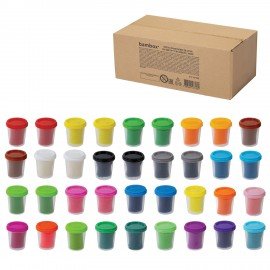 Тесто пластилин для лепки СУПЕР ПЛАСТИЧНОЕ, 36 штук (24 цвета+12 базовых), 3600г, BAMBOX(БАМБОКС), 107250