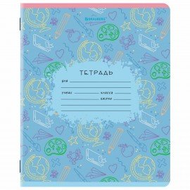 Тетрадь 12 л. BRAUBERG клетка, обложка картон, ПАТТЕРН, 107267