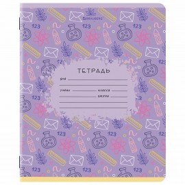 Тетрадь 12 л. BRAUBERG клетка, обложка картон, ПАТТЕРН, 107267