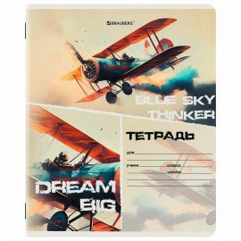 Тетрадь 12 л. BRAUBERG клетка, обложка картон, МИКС-3, 107270