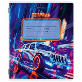 Тетрадь 12 л. BRAUBERG клетка, обложка картон, МИКС-3, 107270