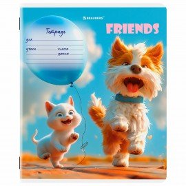 Тетрадь 12 л. BRAUBERG клетка, обложка картон, МИКС-4, 107276