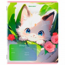 Тетрадь 12 л. BRAUBERG клетка, обложка картон, МИКС-4, 107276