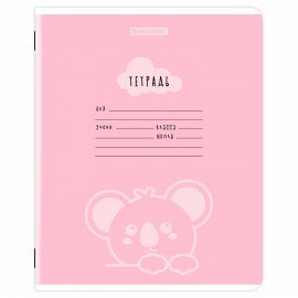 Тетрадь 12 л. BRAUBERG клетка, обложка картон, УШИ-ЛАПЫ-НОС, 107278