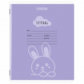 Тетрадь 12 л. BRAUBERG клетка, обложка картон, УШИ-ЛАПЫ-НОС, 107278