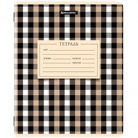 Тетрадь 12 л. BRAUBERG линия, обложка картон, CLASSIC TEXTURE, 107284