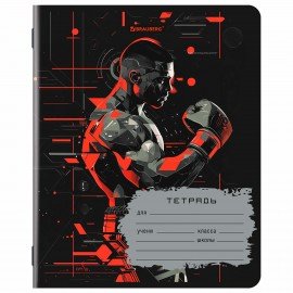 Тетрадь 18 л. BRAUBERG, клетка, обложка картон, MEN'S SPORT, 107294