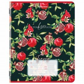 Тетрадь 18 л. BRAUBERG, клетка, обложка картон, ГРАНАТ, 107296