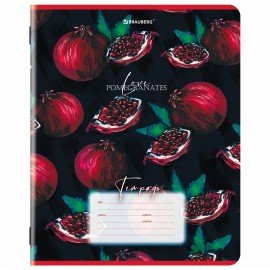 Тетрадь 18 л. BRAUBERG, клетка, обложка картон, ГРАНАТ, 107296