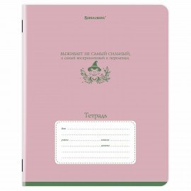 Тетрадь 24 л. BRAUBERG клетка, обложка картон, PHRASES, 107304