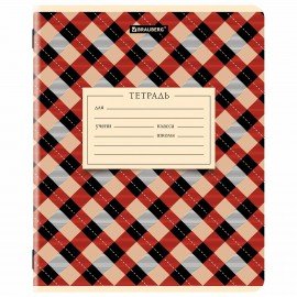 Тетрадь 24 л. BRAUBERG клетка, обложка картон, CLASSIC TEXTURE, 107306